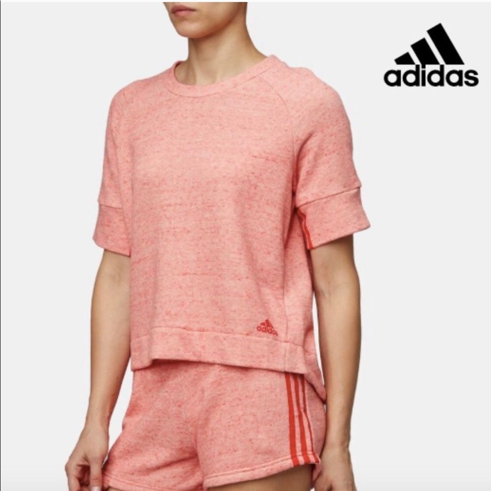 NWOT Adidas Sport2Street Cropped Sweatshirt Top